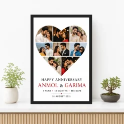 Photo Frame Gift for Couple Pastel Love Message Keepsake Photo Frame mockup 3