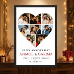 Photo Frame Gift for Couple Romantic Love Art Premium Photo Frame mockup 4