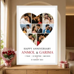 Photo Frame Gift for Couple Romantic Love Art Premium Photo Frame mockup 6