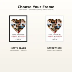 Photo Frame Gift for Couple Pastel Love Message Keepsake Photo Frame mockup 7