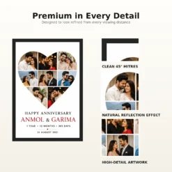 Photo Frame Gift for Couple Pastel Love Message Keepsake Photo Frame mockup 9