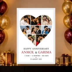 Photo Frame Gift for Couple Pastel Love Message Keepsake Photo Frame mockup 10