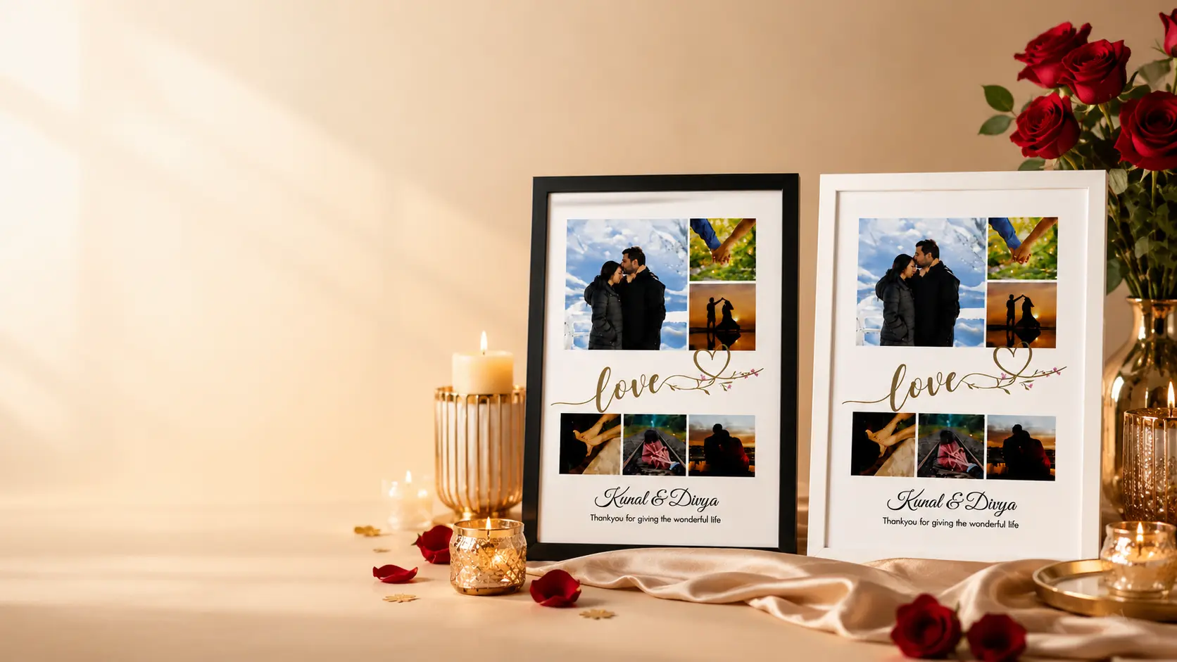 Personalized couple and anniversary photo frames
