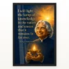 APJ Abdul Kalam Lamp of Knowledge Quote Photo Frame 20 APJ Abdul Kalam Lamp of Knowledge Quote Photo Frame showing a luminous navy-and-gold poster about lighting the lamp of knowledge in the nation – Black Frame Main View