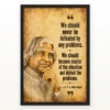 APJ Abdul Kalam Master the Problems Motivational Frame 21 APJ Abdul Kalam Master the Problems Motivational Frame showing a vintage sepia motivational poster about mastering situations and defeating problems – Black Frame Main View