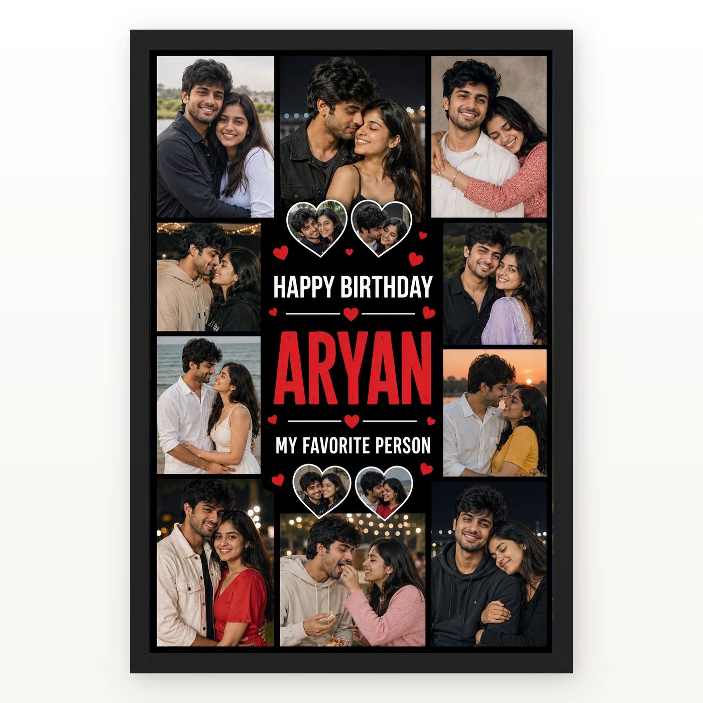 Photo Frame Gift for Boyfriend Birthday Personalised Name 1 Photo Frame Gift for Boyfriend Birthday Personalised Name mockup 1