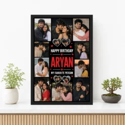 Photo Frame Gift for Boyfriend Birthday Personalised Name 12 Photo Frame Gift for Boyfriend Birthday Personalised Name mockup 3