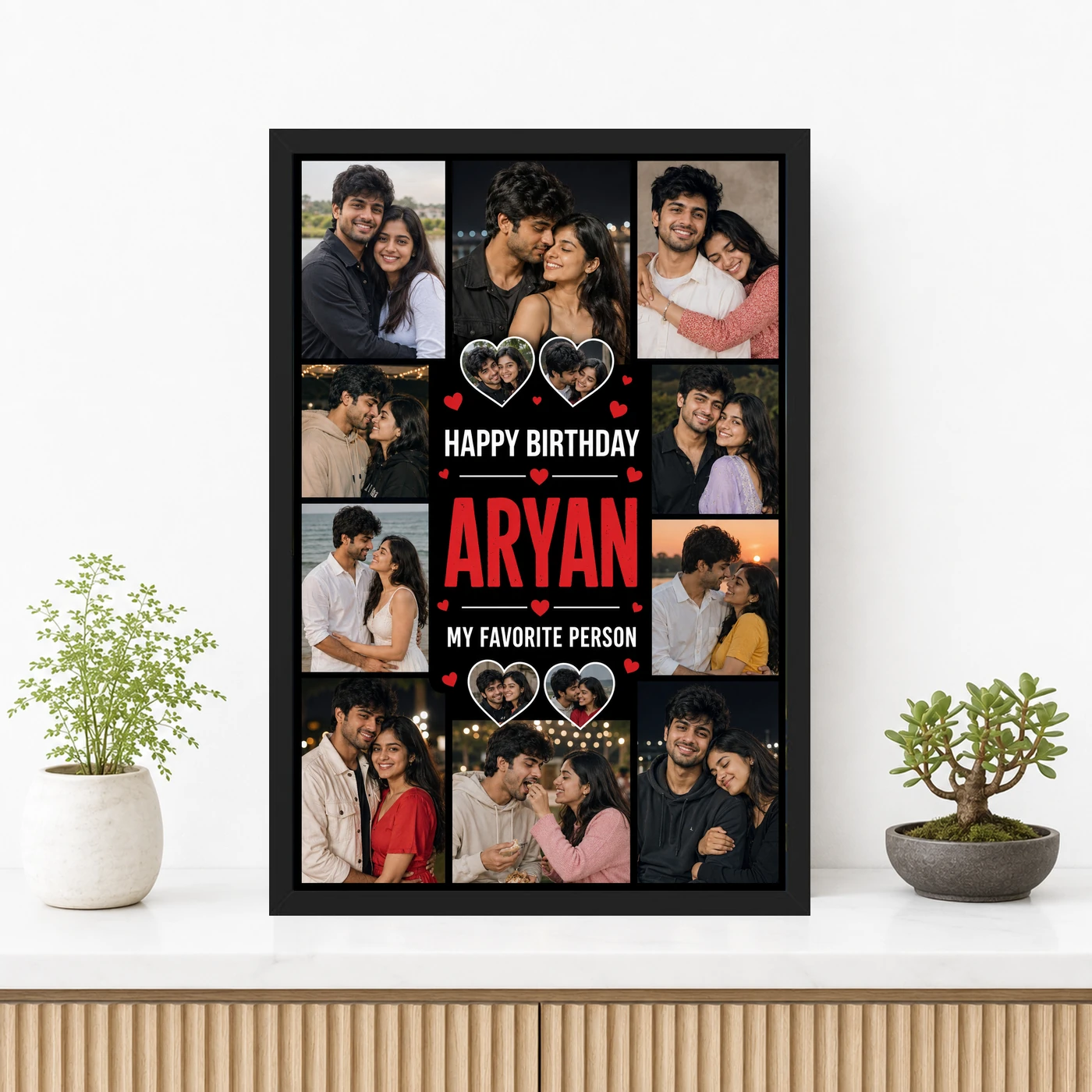 Photo Frame Gift for Boyfriend Birthday Personalised Name 3 Photo Frame Gift for Boyfriend Birthday Personalised Name mockup 3