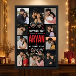 Photo Frame Gift for Boyfriend Birthday Personalised Name 13 Photo Frame Gift for Boyfriend Birthday Personalised Name mockup 4