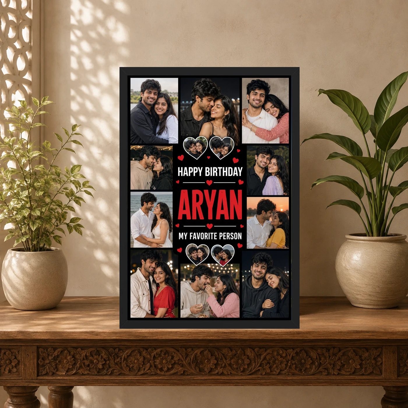 Photo Frame Gift for Boyfriend Birthday Personalised Name 5 Photo Frame Gift for Boyfriend Birthday Personalised Name mockup 5