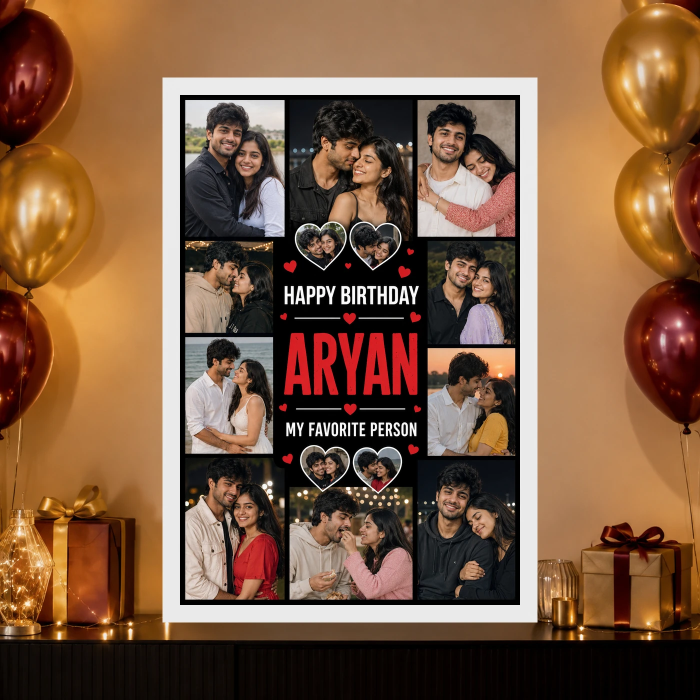 Photo Frame Gift for Boyfriend Birthday Personalised Name 10 Photo Frame Gift for Boyfriend Birthday Personalised Name mockup 10