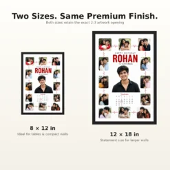 Personalized Heartline Timeline Photo Grid Frame With Message mockup 8