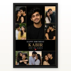 Boyfriend Birthday Photo Frame Multi Photo Balloon Theme mockup 1