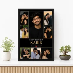 Boyfriend Birthday Photo Frame Multi Photo Balloon Theme mockup 3