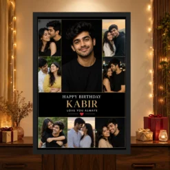 Boyfriend Birthday Photo Frame Multi Photo Balloon Theme mockup 4
