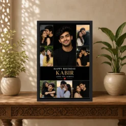 Boyfriend Birthday Photo Frame Multi Photo Balloon Theme mockup 5