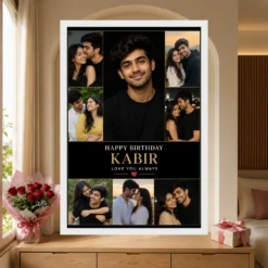 Boyfriend Birthday Photo Frame Multi Photo Balloon Theme mockup 6
