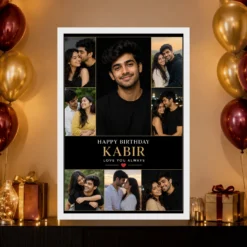 Boyfriend Birthday Photo Frame Multi Photo Balloon Theme mockup 10
