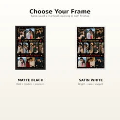 Personalized Name Mosaic Photo Grid Frame With Message mockup 7