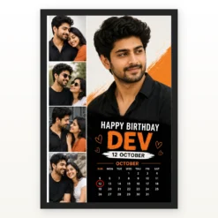 Customized Boyfriend Birthday Frame with Photo | Personalized Birthday Gift Frame mockup 1
