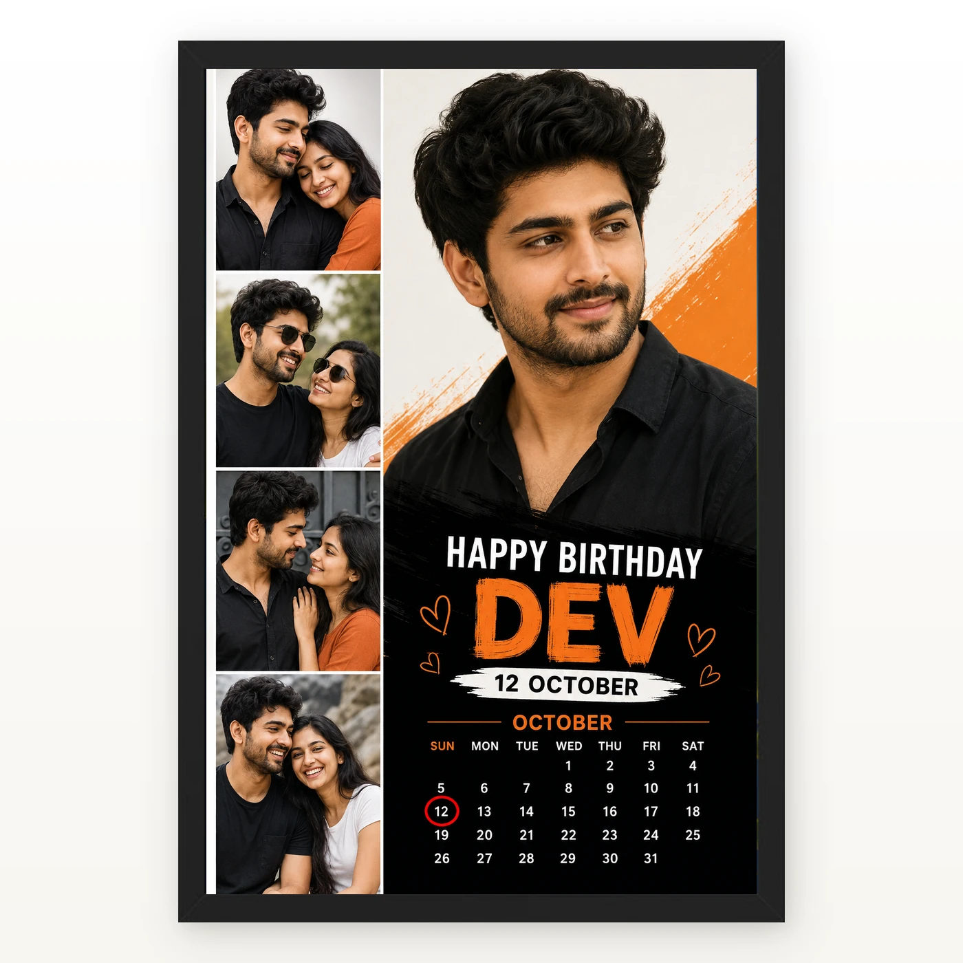 Customized Boyfriend Birthday Frame with Photo | Personalized Birthday Gift Frame 1 Customized Boyfriend Birthday Frame with Photo | Personalized Birthday Gift Frame mockup 1