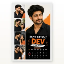 Customized Boyfriend Birthday Frame with Photo | Personalized Birthday Gift Frame mockup 2
