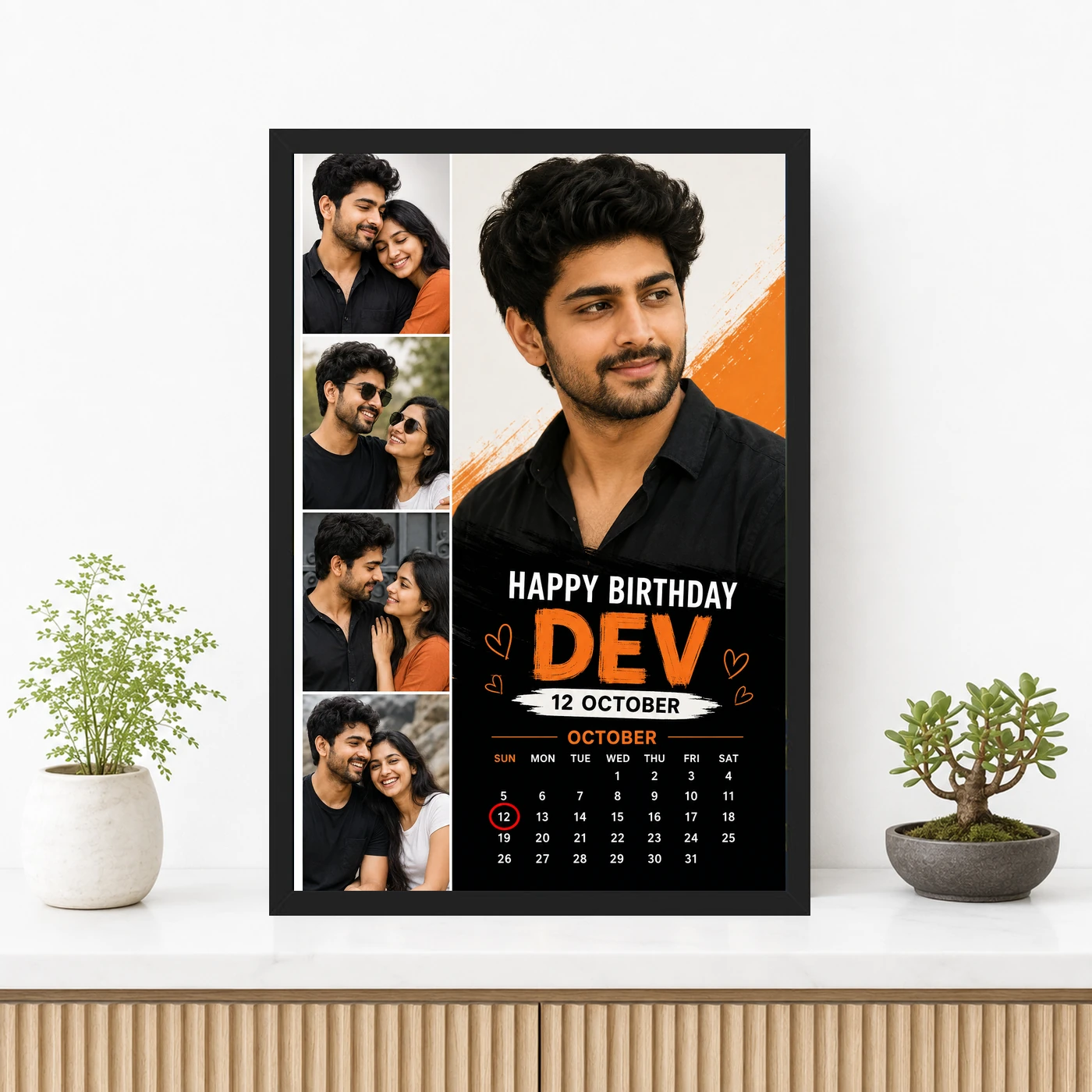 Customized Boyfriend Birthday Frame with Photo | Personalized Birthday Gift Frame 3 Customized Boyfriend Birthday Frame with Photo | Personalized Birthday Gift Frame mockup 3