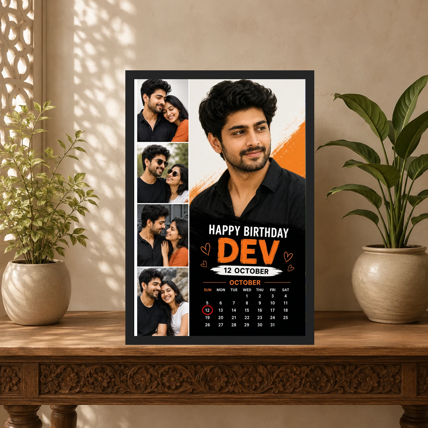 Customized Boyfriend Birthday Frame with Photo | Personalized Birthday Gift Frame 5 Customized Boyfriend Birthday Frame with Photo | Personalized Birthday Gift Frame mockup 5