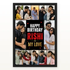 Boyfriend Photo Frame Birthday Gift Idea Collage mockup 1