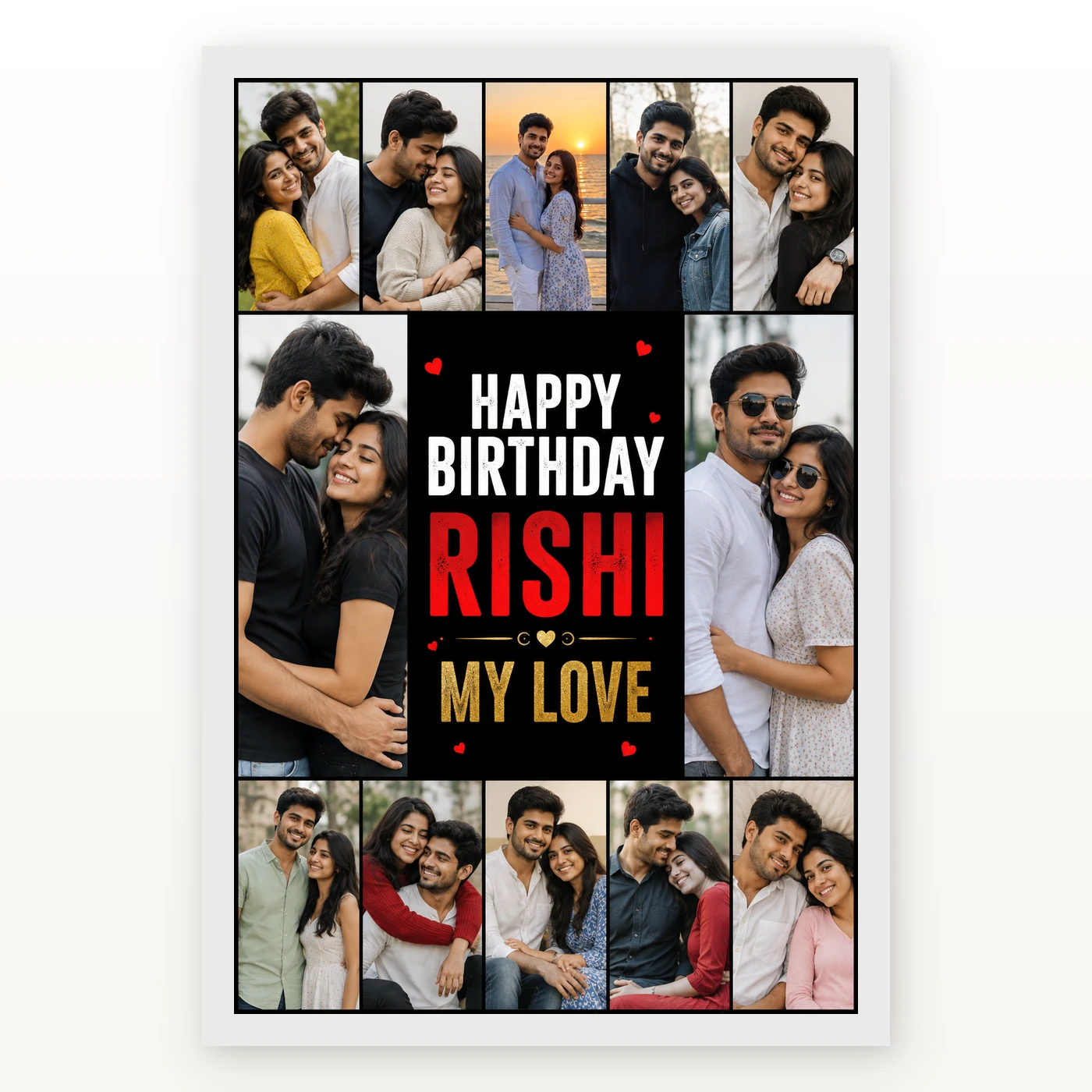 Boyfriend Photo Frame Birthday Gift Idea Collage 2 Boyfriend Photo Frame Birthday Gift Idea Collage mockup 2
