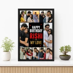 Boyfriend Photo Frame Birthday Gift Idea Collage 12 Boyfriend Photo Frame Birthday Gift Idea Collage mockup 3