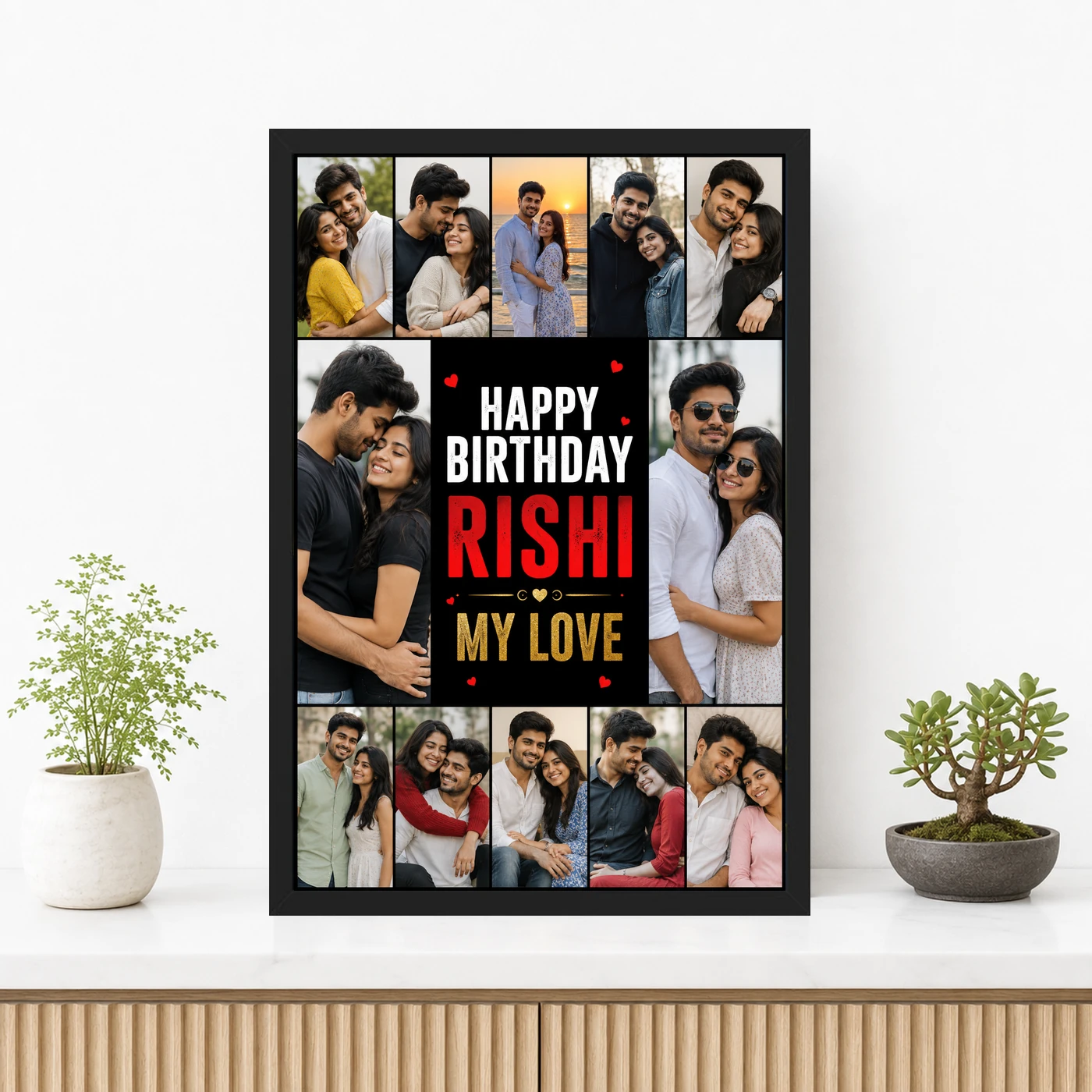 Boyfriend Photo Frame Birthday Gift Idea Collage 3 Boyfriend Photo Frame Birthday Gift Idea Collage mockup 3