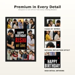 Boyfriend Photo Frame Birthday Gift Idea Collage 18 Boyfriend Photo Frame Birthday Gift Idea Collage mockup 9