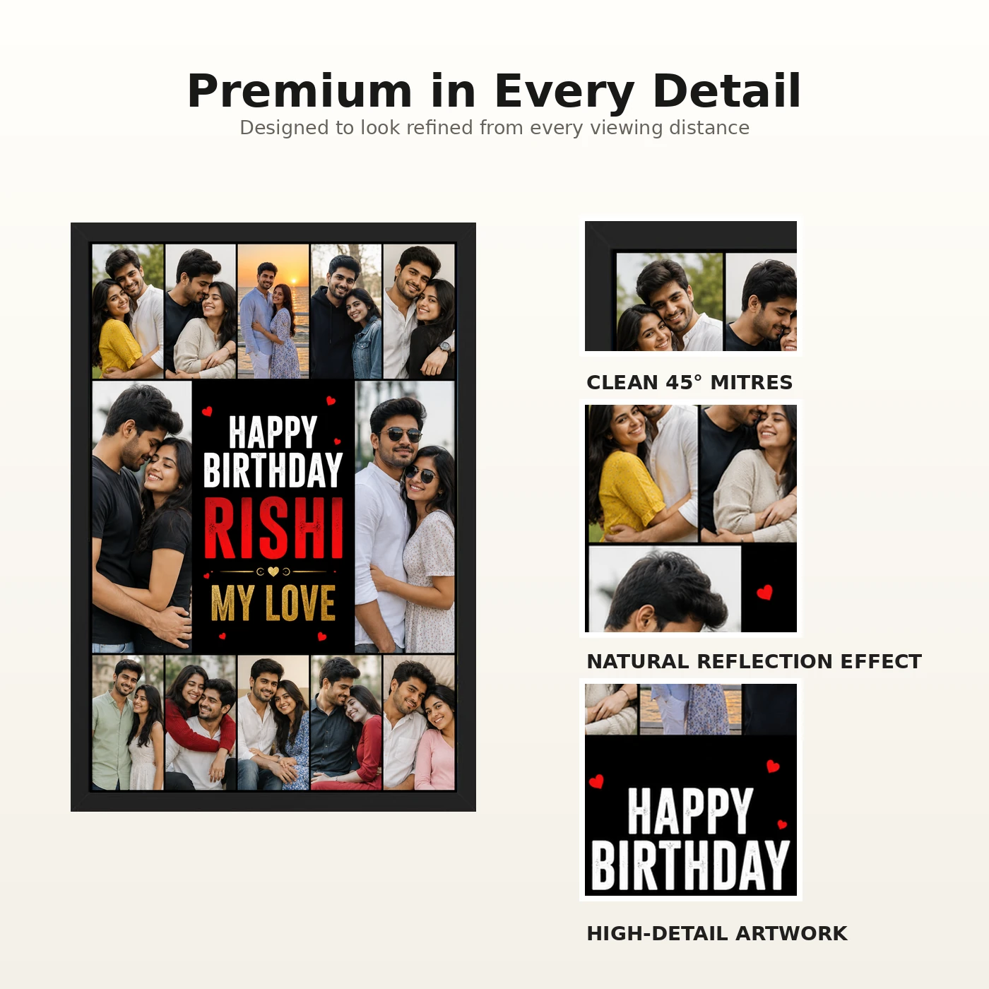 Boyfriend Photo Frame Birthday Gift Idea Collage 9 Boyfriend Photo Frame Birthday Gift Idea Collage mockup 9