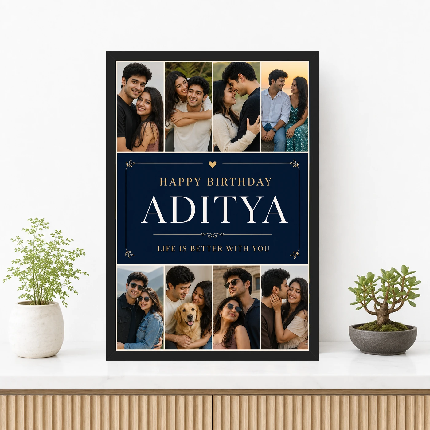 Birthday Frame Boyfriend Girlfriend Love Quote Multi Photo 3 Birthday Frame Boyfriend Girlfriend Love Quote Multi Photo mockup 3