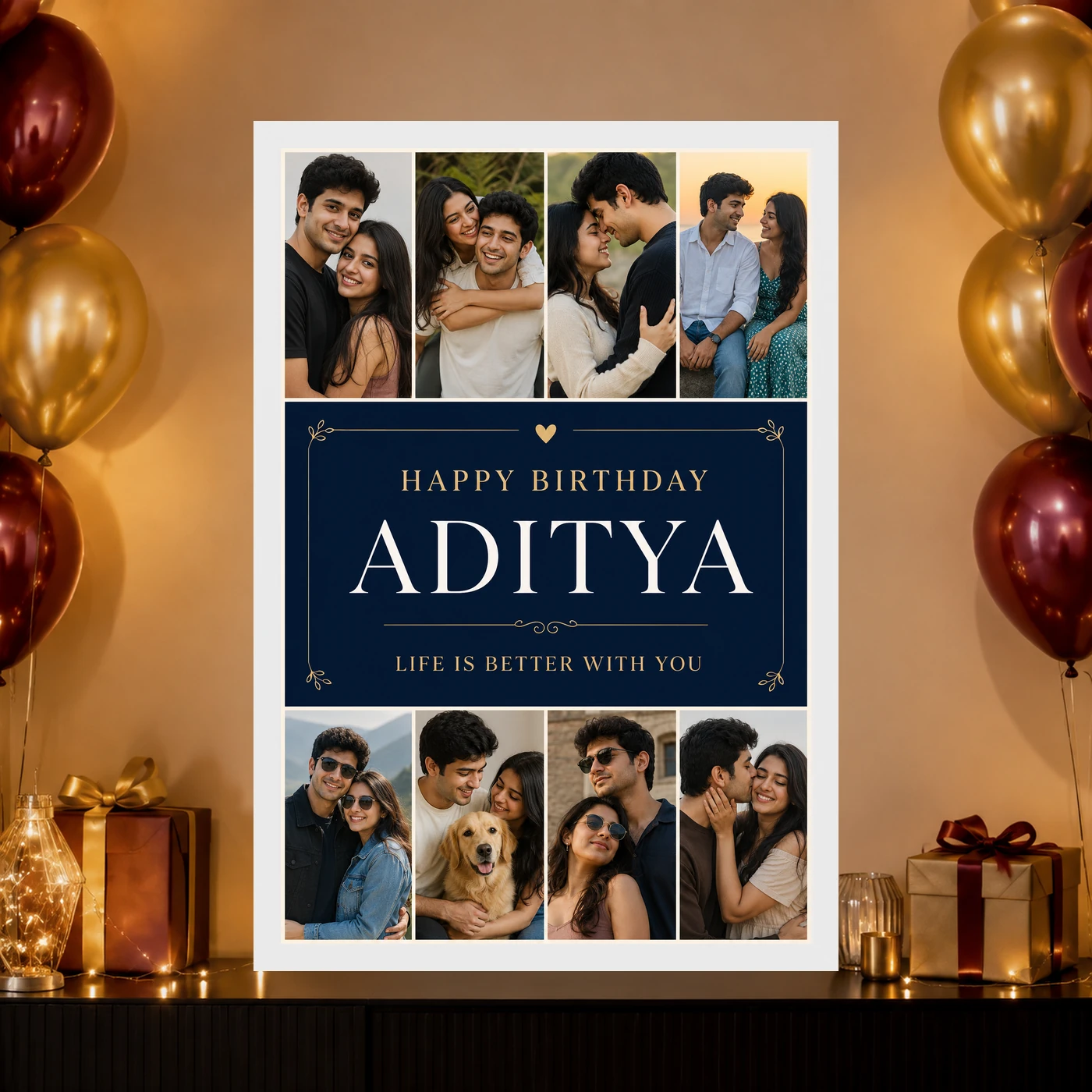 Birthday Frame Boyfriend Girlfriend Love Quote Multi Photo 10 Birthday Frame Boyfriend Girlfriend Love Quote Multi Photo mockup 10