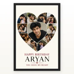Boyfriend Girlfriend Photo Frame Birthday Couple Collage mockup 1