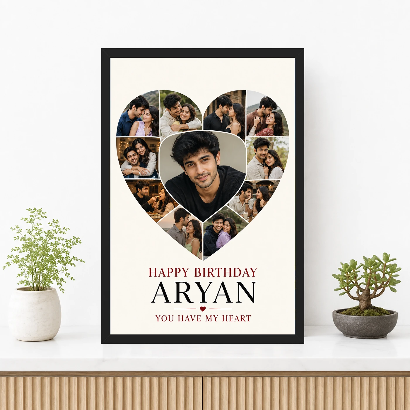 Boyfriend Girlfriend Photo Frame Birthday Couple Collage 3 Boyfriend Girlfriend Photo Frame Birthday Couple Collage mockup 3
