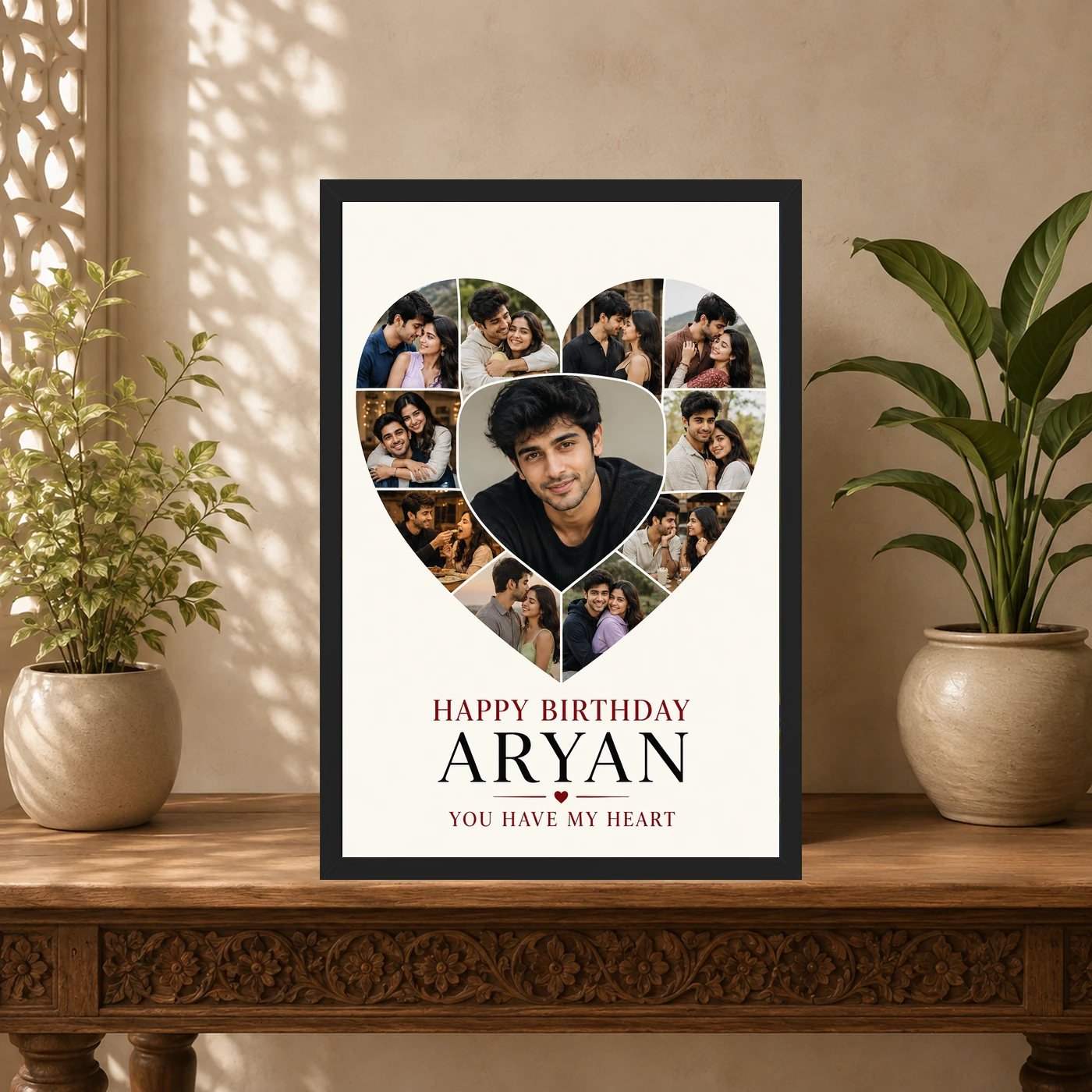 Boyfriend Girlfriend Photo Frame Birthday Couple Collage 5 Boyfriend Girlfriend Photo Frame Birthday Couple Collage mockup 5