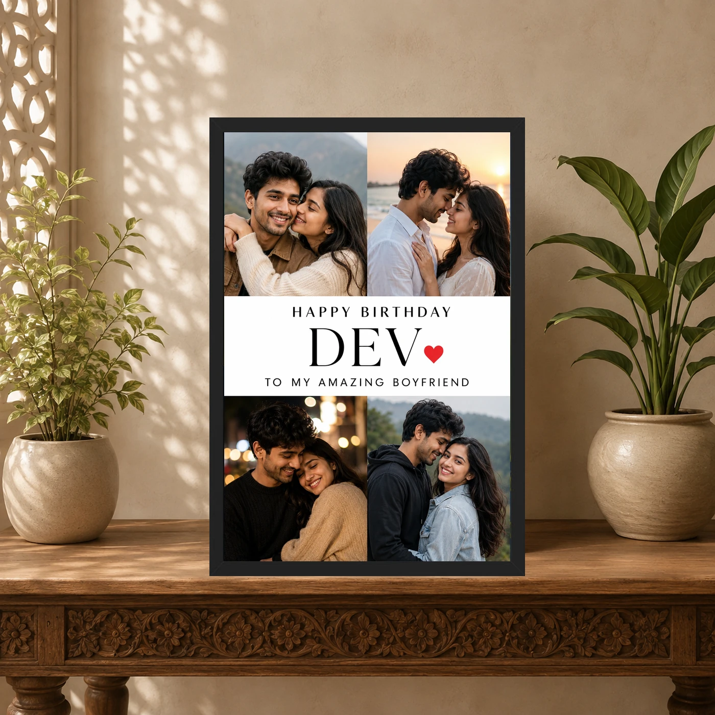 Photo Frame for Boyfriend Birthday Couple 5 Photo 5 Photo Frame for Boyfriend Birthday Couple 5 Photo mockup 5