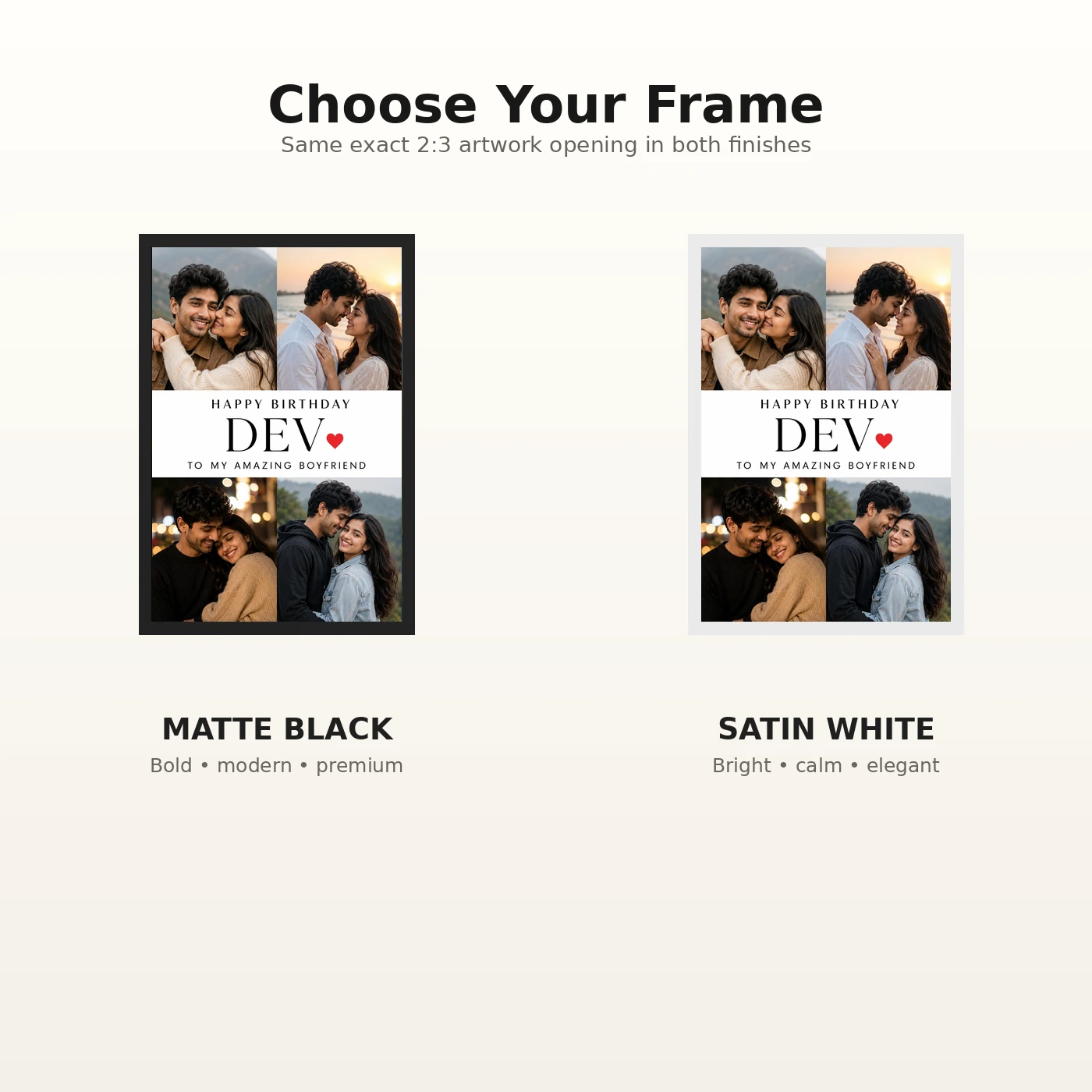 Photo Frame for Boyfriend Birthday Couple 5 Photo 7 Photo Frame for Boyfriend Birthday Couple 5 Photo mockup 7