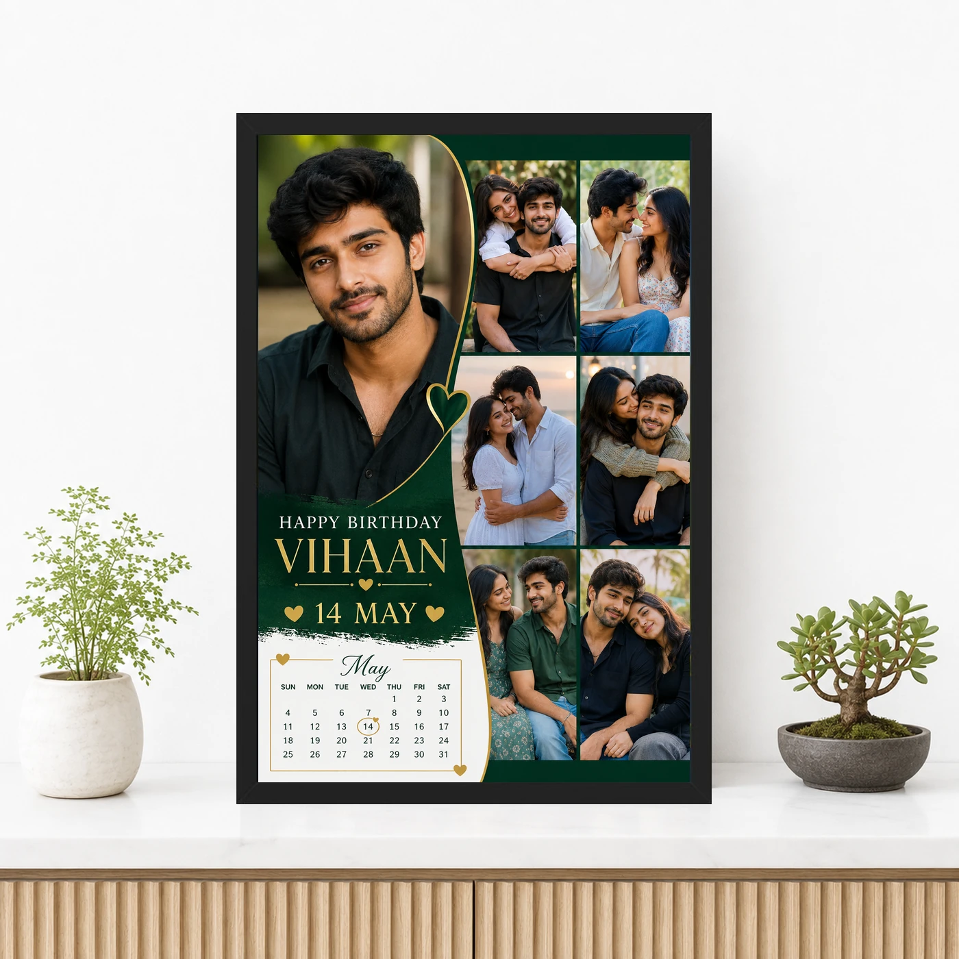 Photo Frame Gift for Boyfriend Birthday My Love Design 3 Photo Frame Gift for Boyfriend Birthday My Love Design mockup 3
