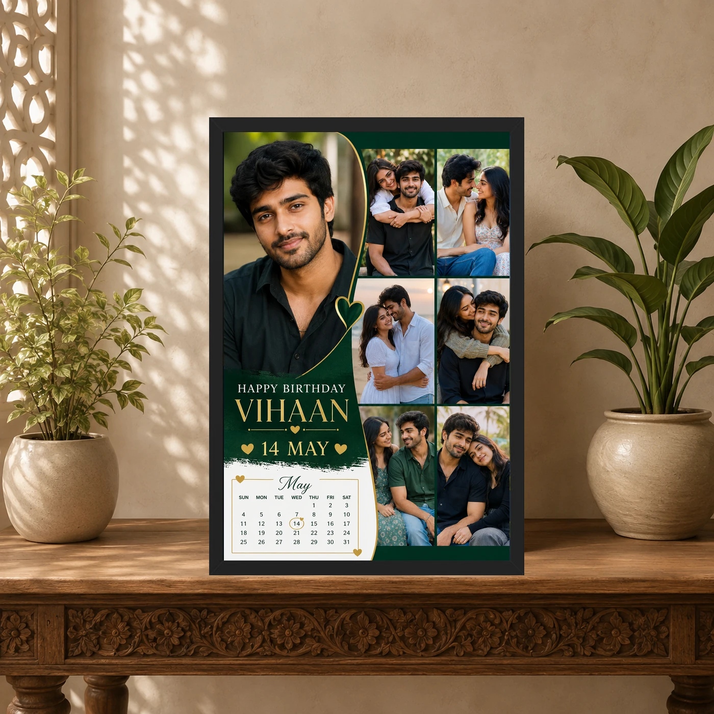 Photo Frame Gift for Boyfriend Birthday My Love Design 5 Photo Frame Gift for Boyfriend Birthday My Love Design mockup 5