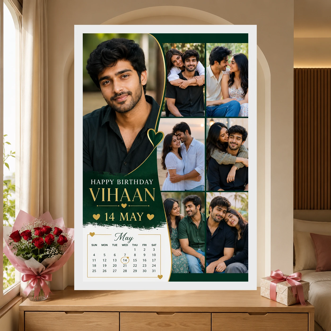 Photo Frame Gift for Boyfriend Birthday My Love Design 6 Photo Frame Gift for Boyfriend Birthday My Love Design mockup 6