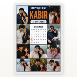 Happy Birthday Boyfriend Photo Frame with Date and Name mockup 2