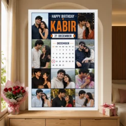 Happy Birthday Boyfriend Photo Frame with Date and Name mockup 6