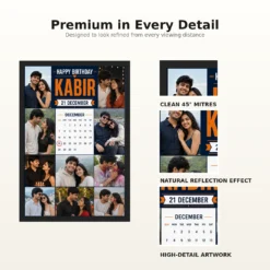Happy Birthday Boyfriend Photo Frame with Date and Name mockup 9