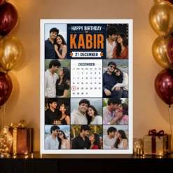 Happy Birthday Boyfriend Photo Frame with Date and Name mockup 10