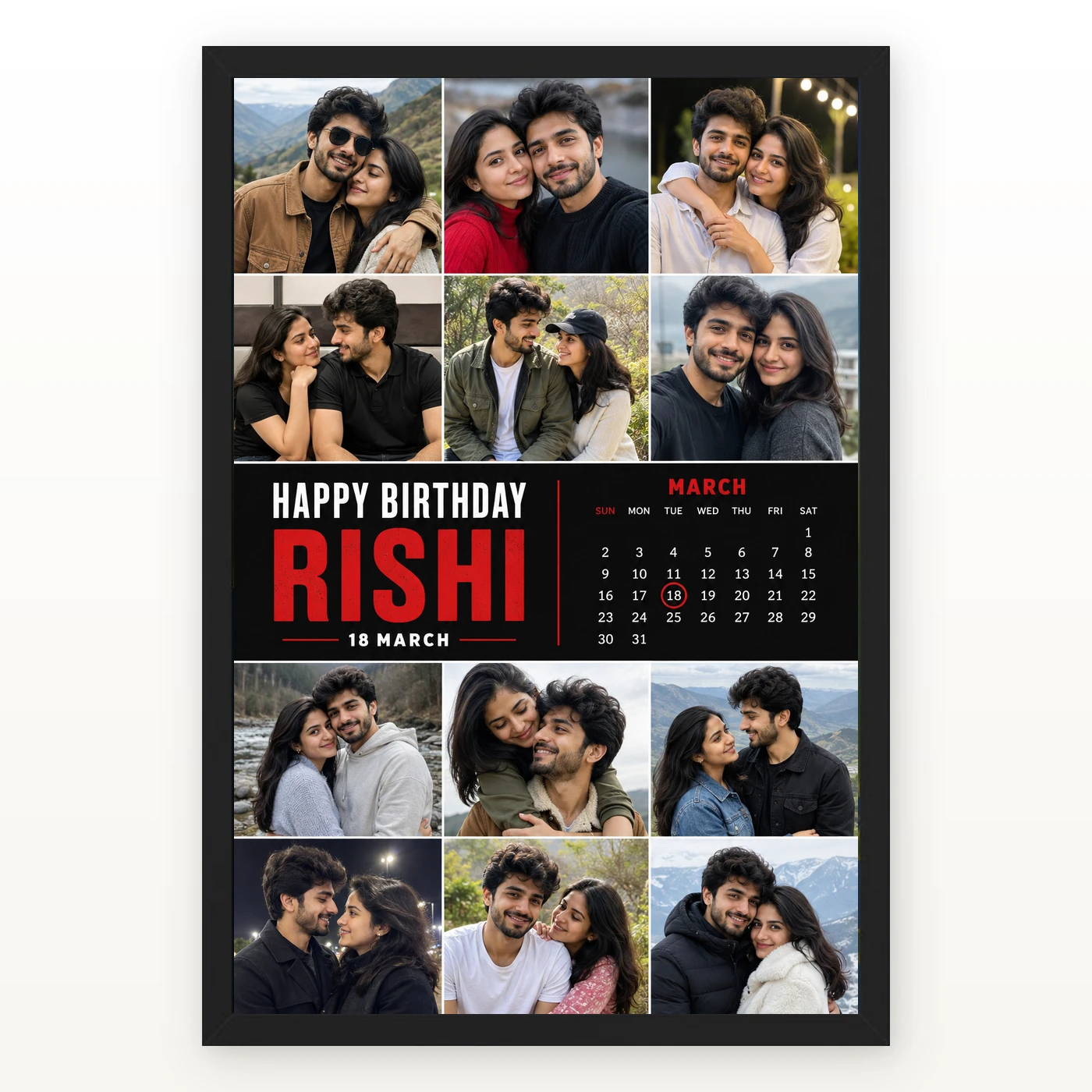 Customised Photo Frame for Boyfriend Birthday 1 Customised Photo Frame for Boyfriend Birthday mockup 1