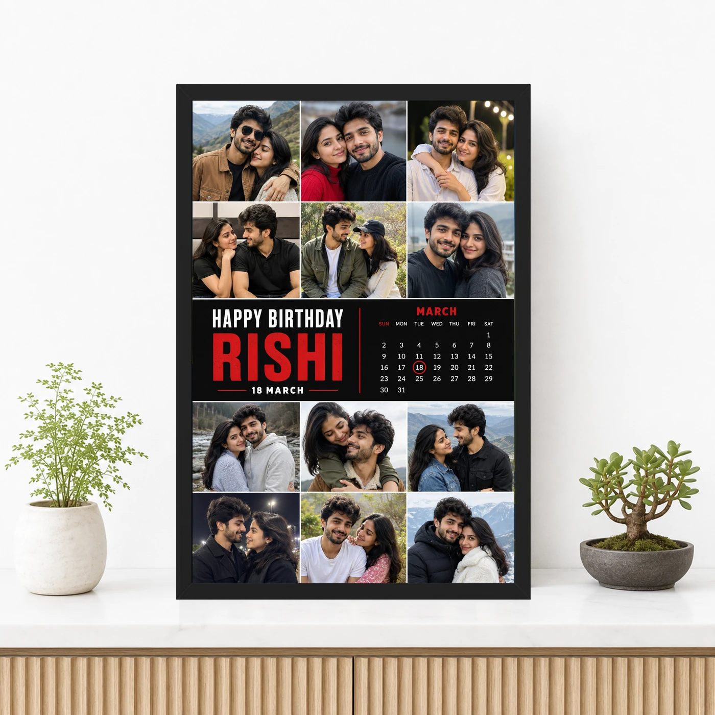 Customised Photo Frame for Boyfriend Birthday 3 Customised Photo Frame for Boyfriend Birthday mockup 3